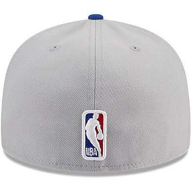Men's New Era Gray/Royal LA Clippers Tip-Off Two-Tone 59FIFTY Fitted Hat