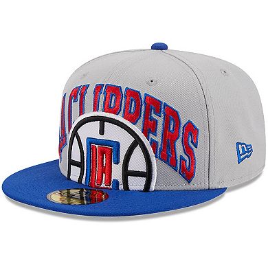 Men's New Era Gray/Royal LA Clippers Tip-Off Two-Tone 59FIFTY Fitted Hat