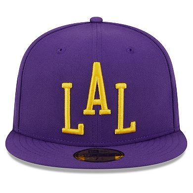Men's New Era  Purple Los Angeles Lakers 2023/24 City Edition Alternate 59FIFTY Fitted Hat