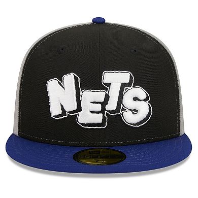 Men's New Era  Black/Navy Brooklyn Nets 2023/24 City Edition 59FIFTY Fitted Hat