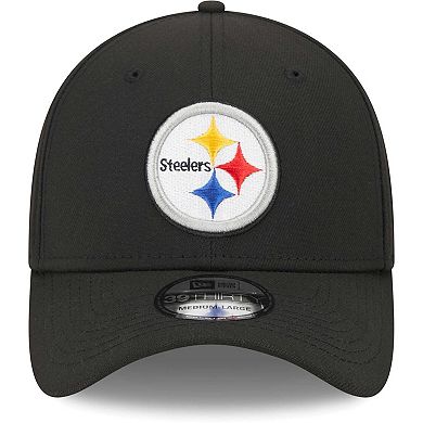 Men's New Era Black Pittsburgh Steelers Main 39THIRTY Flex Hat