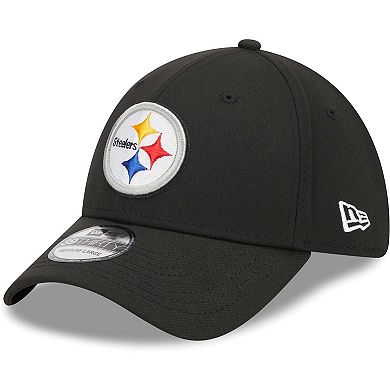 Men's New Era Black Pittsburgh Steelers Main 39THIRTY Flex Hat