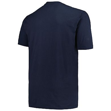 Men's New Era  Navy Tennessee Titans Big & Tall Helmet T-Shirt