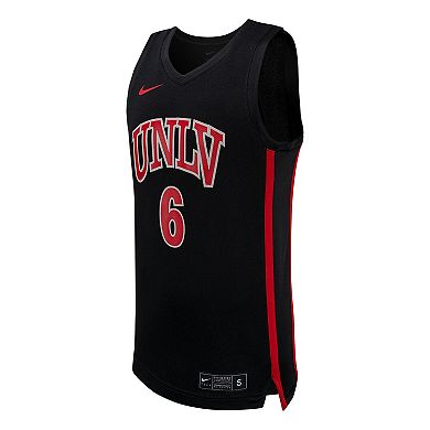 Men's Nike #6 Black UNLV Rebels Replica Basketball Jersey