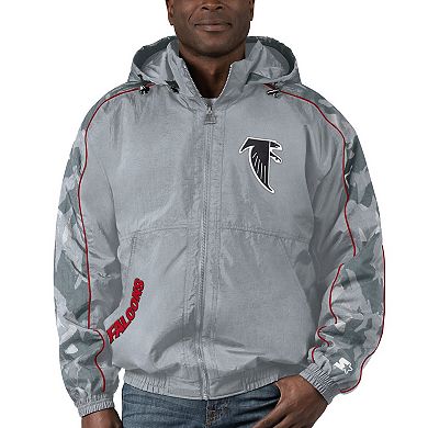 Men's Starter Gray Atlanta Falcons Thursday Night Gridiron Throwback Full-Zip Jacket