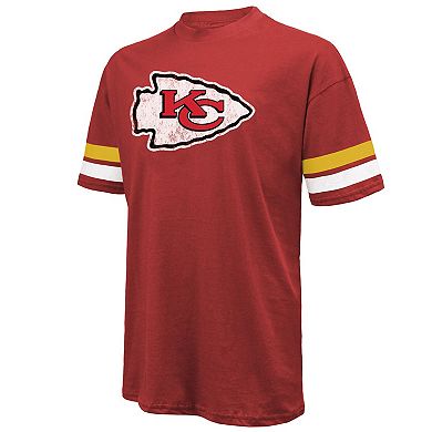 Men's Majestic Threads Travis Kelce Red Kansas City Chiefs Name & Number Oversize Fit T-Shirt