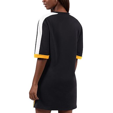 Women's G-III 4Her by Carl Banks Black Pittsburgh Steelers Flag Sneaker Dress