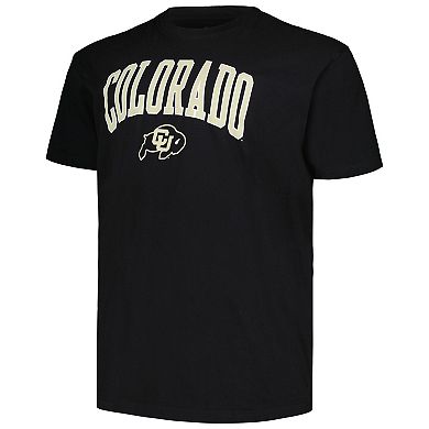 Men's Profile Black Colorado Buffaloes Big & Tall Arch Over Logo T-Shirt