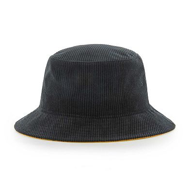 Men's '47 Black Pittsburgh Steelers Thick Cord Bucket Hat