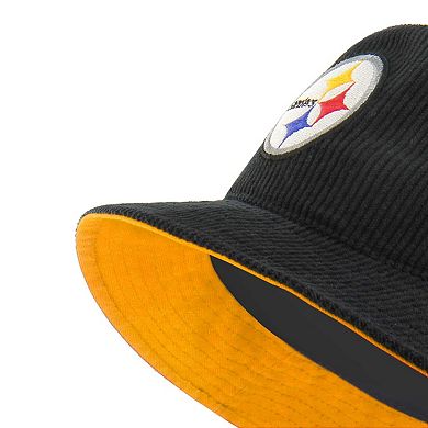 Men's '47 Black Pittsburgh Steelers Thick Cord Bucket Hat