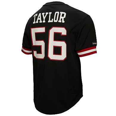 Men's Mitchell & Ness Lawrence Taylor Black New York Giants Big & Tall Mesh Player Name & Number Top