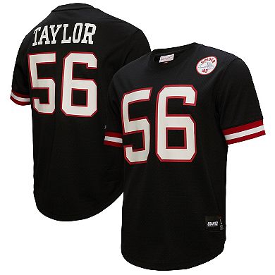 Men's Mitchell & Ness Lawrence Taylor Black New York Giants Big & Tall Mesh Player Name & Number Top