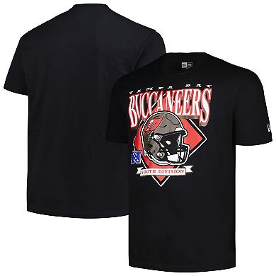 Men's New Era  Black Tampa Bay Buccaneers Big & Tall Helmet T-Shirt