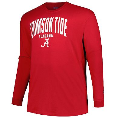 Men's Champion Crimson Alabama Crimson Tide Big & Tall Arch Long Sleeve T-Shirt