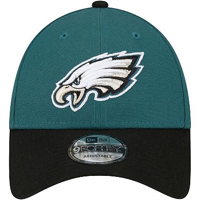 Men's New Era Midnight Green/Black Philadelphia Eagles The League Two-Tone 9FORTY Adjustable Hat