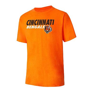 Men's Concepts Sport Black/Orange Cincinnati Bengals Meter T-Shirt & Shorts Sleep Set