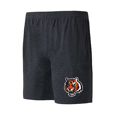 Men's Concepts Sport Black/Orange Cincinnati Bengals Meter T-Shirt & Shorts Sleep Set