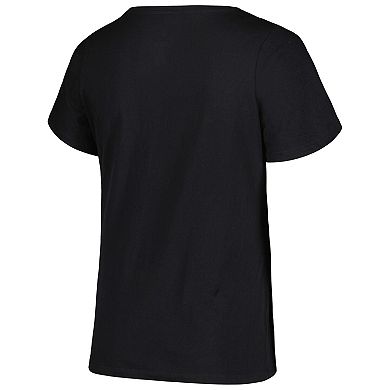 Women's Profile Black San Francisco Giants Plus Size Arch Logo T-Shirt