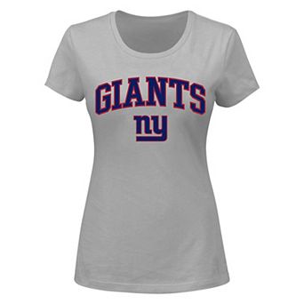 Women's Fanatics Branded Heather Gray New York Giants Arch Over Logo Plus Size T-Shirt