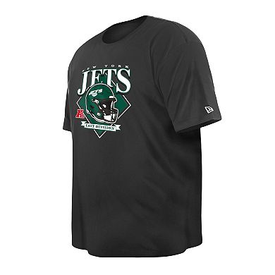 Men's New Era  Black New York Jets Big & Tall Helmet T-Shirt
