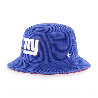 Men's '47 Royal New York Giants Thick Cord Bucket Hat