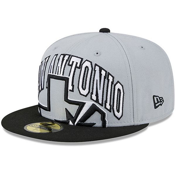 Men's New Era Gray/Black San Antonio Spurs Tip-Off Two-Tone 59FIFTY ...