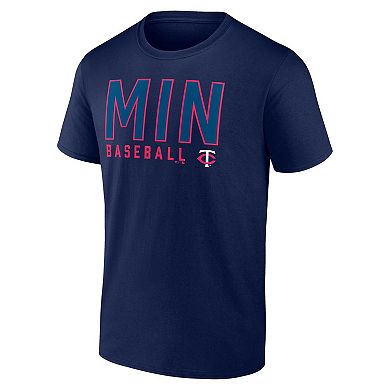 Men's Fanatics Branded Navy/White Minnesota Twins Two-Pack Combo T-Shirt Set