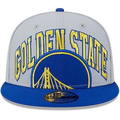 Men's New Era Gray/Royal Golden State Warriors Tip-Off Two-Tone 9FIFTY Snapback Hat