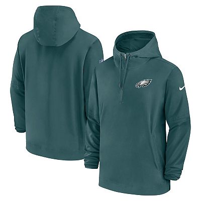 Men s Nike Midnight Green Philadelphia Eagles Sideline Half Zip Hoodie