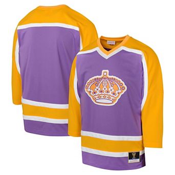 Youth Mitchell & Ness Purple Los Angeles Kings 1980 Blue Line Player Jersey