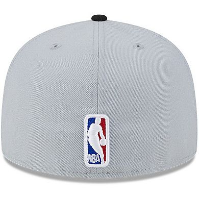 Men's New Era Gray/Black Utah Jazz Tip-Off Two-Tone 59FIFTY Fitted Hat