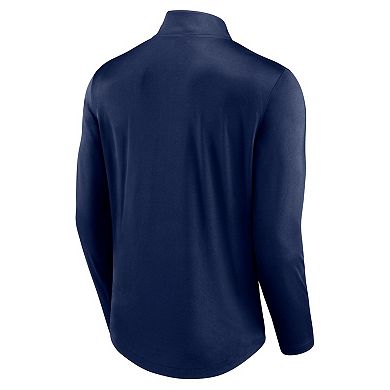 Men's Fanatics Branded Navy Dallas Cowboys Quarterback Quarter-Zip Top