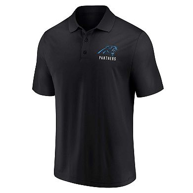 Men's Fanatics Branded White/Black Carolina Panthers Lockup Two-Pack Polo Set