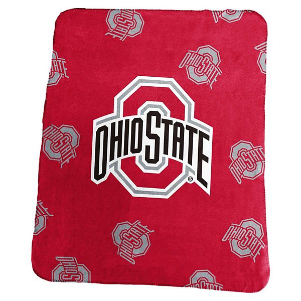 Ohio State Buckeyes 50" x 60" Repeating Logo Classic Plush Throw Blanket