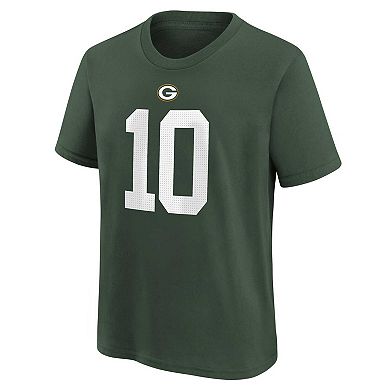 Preschool Nike Jordan Love Green Green Bay Packers Player Name & Number T-Shirt