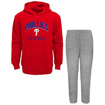 Infant Red/Heather Gray Philadelphia Phillies Play by Play Pullover Hoodie & Pants Set