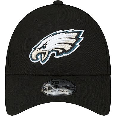 Men's New Era Black Philadelphia Eagles The League 9FORTY Adjustable Hat