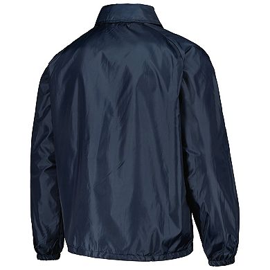 Men's Dunbrooke Navy Tampa Bay Rays Coach's Raglan Full-Snap Windbreaker Jacket