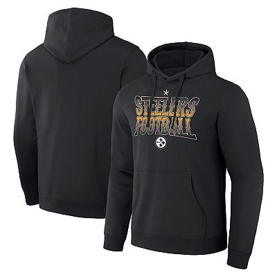 Men s NFL x Darius Rucker Collection by Fanatics Black Pittsburgh Steelers Rock N Football Pullover Hoodie