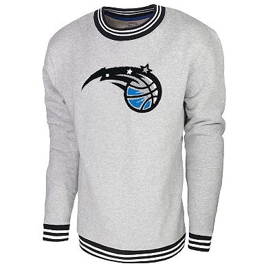 Men's Stadium Essentials Heather Gray Orlando Magic Club Level Pullover Sweatshirt