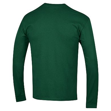 Men's Champion Green Michigan State Spartans Basketball Icon Long Sleeve T-Shirt