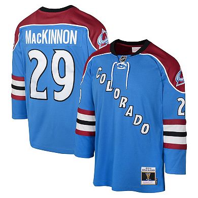 Youth Mitchell & Ness Nathan MacKinnon White Colorado Avalanche 2013 Blue Line Player Jersey