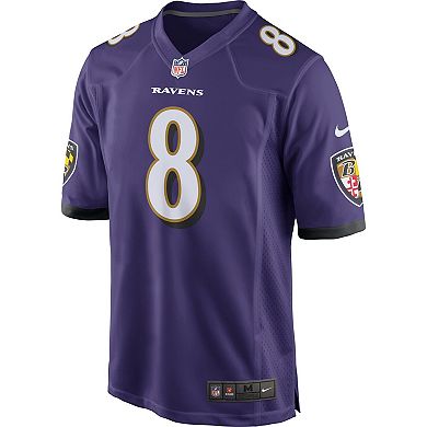 Men's Nike Lamar Jackson Purple Baltimore Ravens Game Jersey