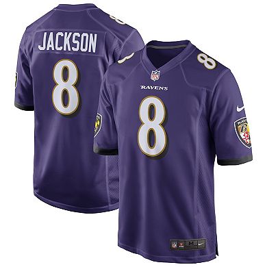 Men's Nike Lamar Jackson Purple Baltimore Ravens Game Jersey