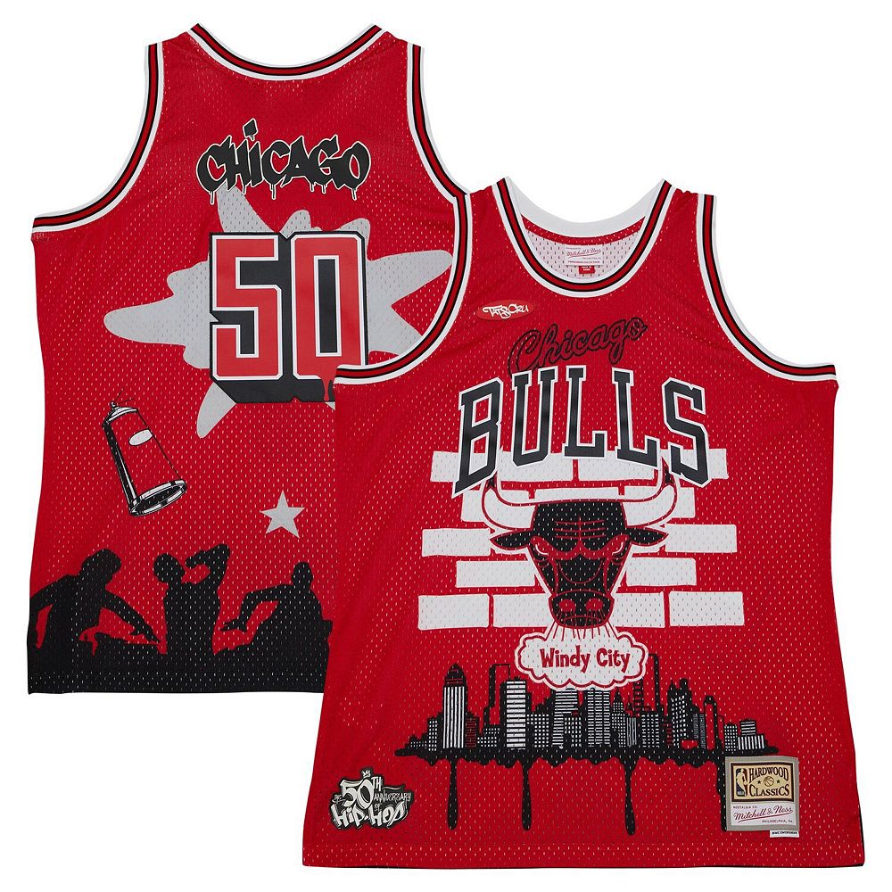Mitchell & Ness Men's NBA Chicago Bulls 6 Rings Batting Practice Jersey
