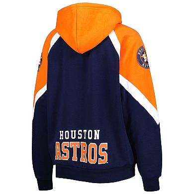 Women's Starter Navy/Orange Houston Astros Hail Mary Full-Zip Hoodie