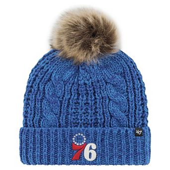 Women's '47 Royal Philadelphia 76ers Meeko Cuffed Knit Hat with Pom