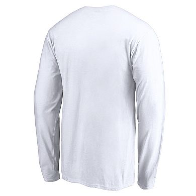 Men's Fanatics Branded White Boston Bruins Victory Arch Long Sleeve T-Shirt