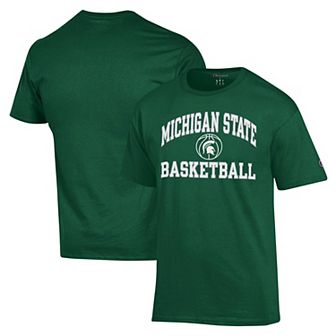 Men's Champion Green Michigan State Spartans Basketball Icon T-Shirt