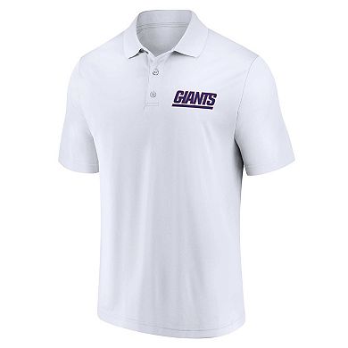 Men's Fanatics Branded White/Royal New York Giants Lockup Two-Pack Polo Set
